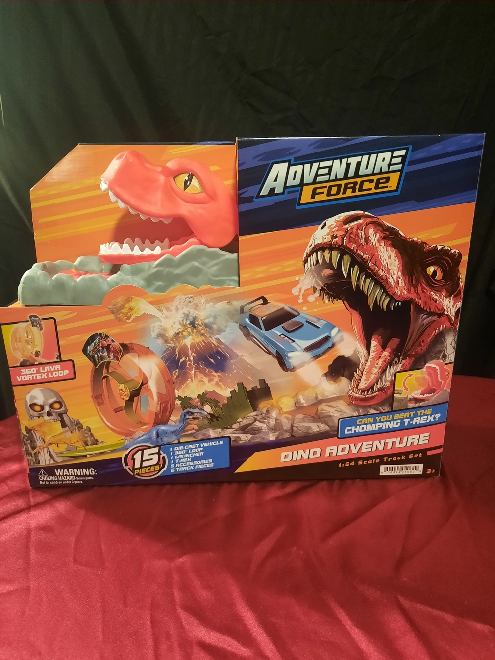 Adventure Force Dino Adventure Track Playset 360 Lava Vortex Loop